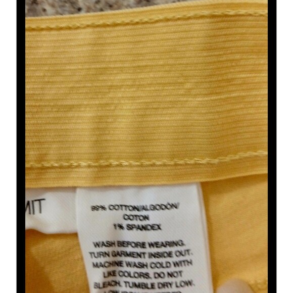 Skye’s The Limit Women 10 Yellow Wide Leg Crop Jeans Stretch Coastal Grandma Y2K - Picture 12 of 12